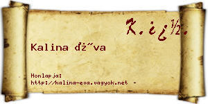 Kalina Éva névjegykártya