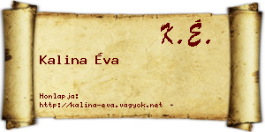 Kalina Éva névjegykártya